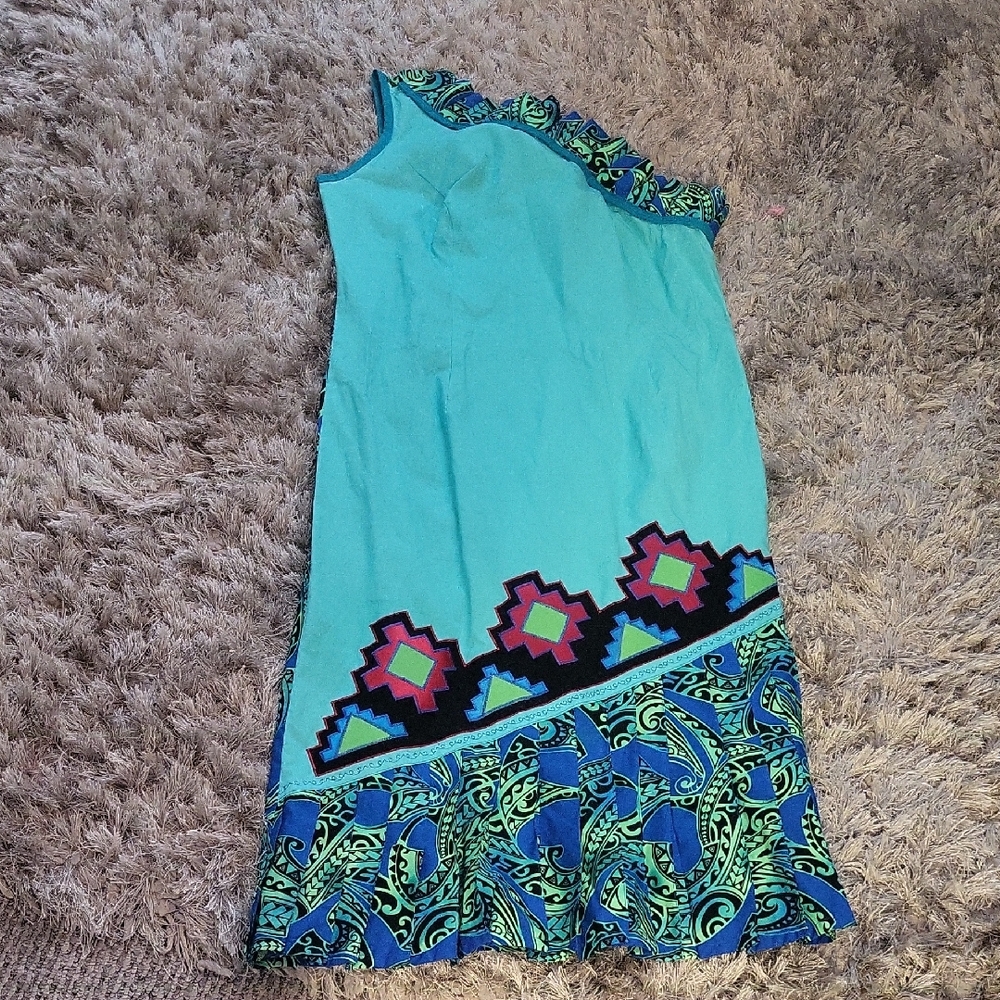 Edwin Vibrant Blue and Black Patterned Fabric